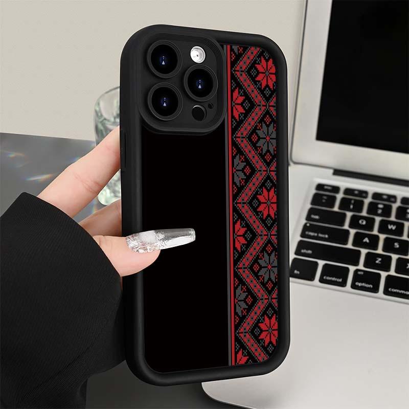 Retro style pattern phone case suitable for iPhone 17 16 15 14 13 12 11 Pro/Max/Plus anti drop and shockproof back cover