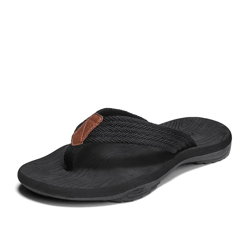 Fashion Men's Flip Flops Casual Beach Shoes Large Size Men Sandals Summer Leisure Anti Slip Leisure Anti Slip