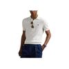 Polo Ralph Lauren Logo Button Short Sleeve Polo Shirt Men tops Off-White MNPOSWE1N820084-100