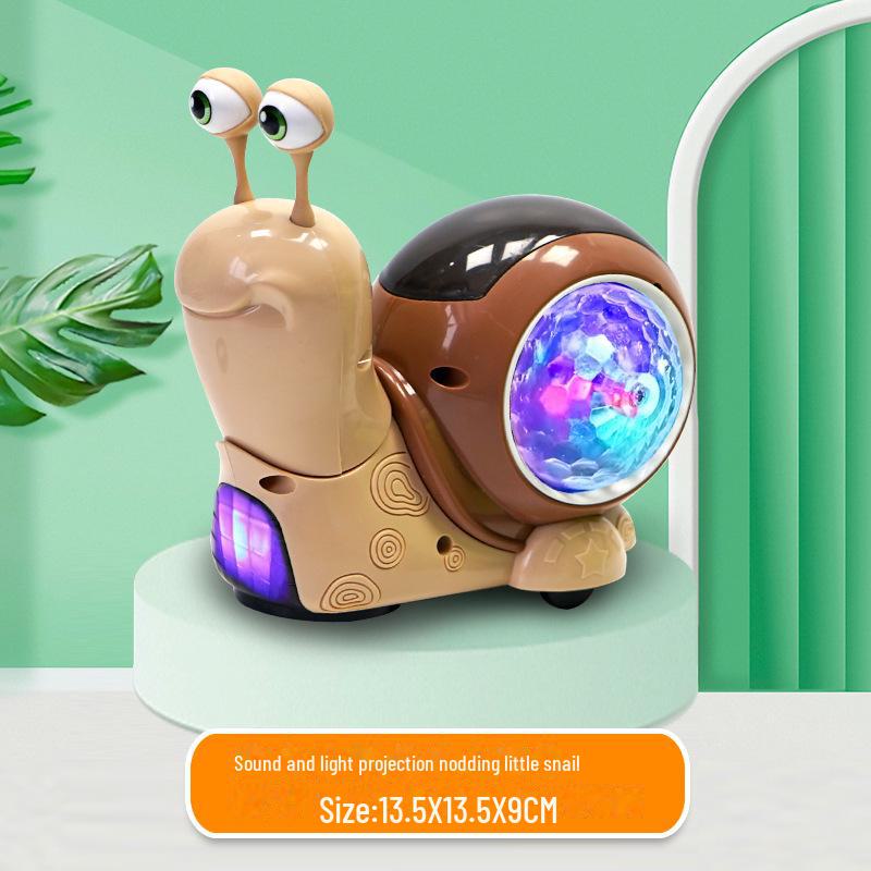 Electric Sound & Light Snail: Rotating Crab Toy for Children's Early Education