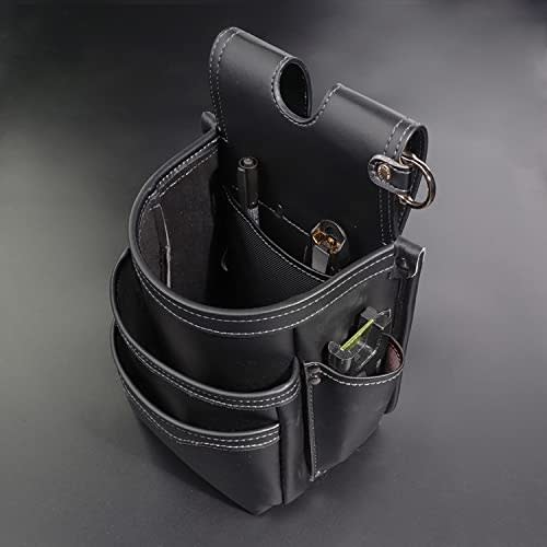 Fujiya 3-Tier Waist Bag, Black and Gold, Light PU Leather Series, AB-23BG