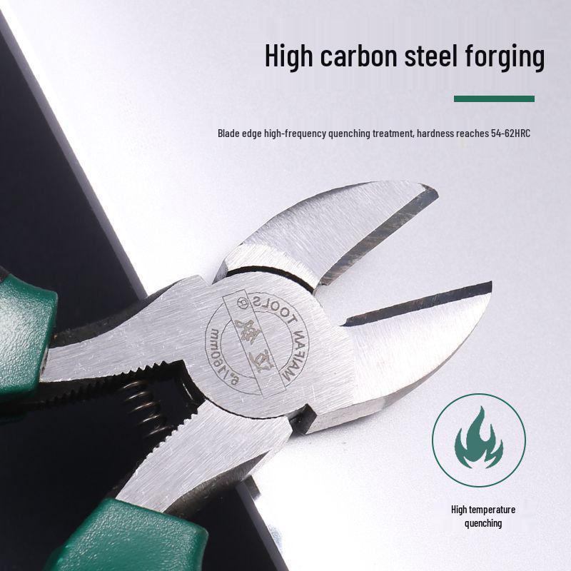 Multifunctional Labor-saving Diagonal Cutting Pliers with Spring Return, available in 6 inch & 8 inch sizes for Electricians and Wire Stripping.