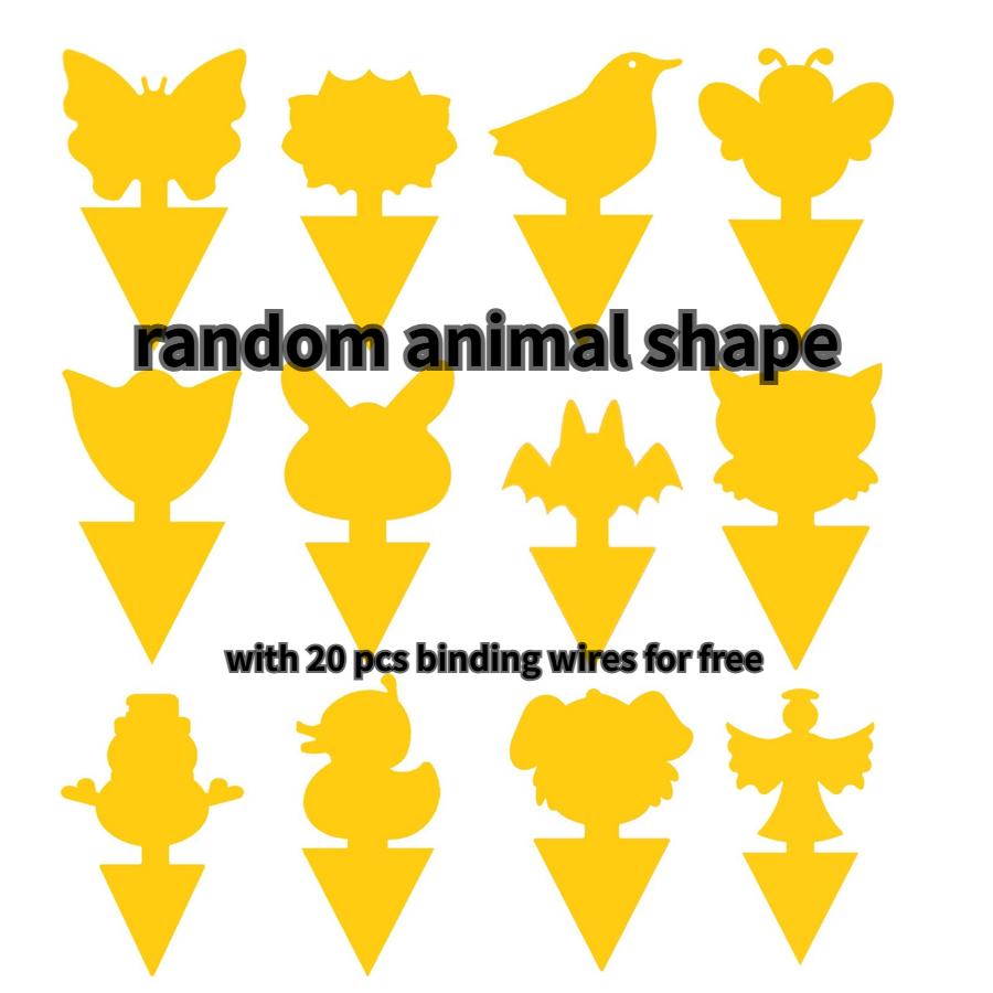 Insect Trap Sticky Board Deformation Fly Trap Mosquito Trap Yellow Board Floral Pattern Sticky Trap Insect Catcher