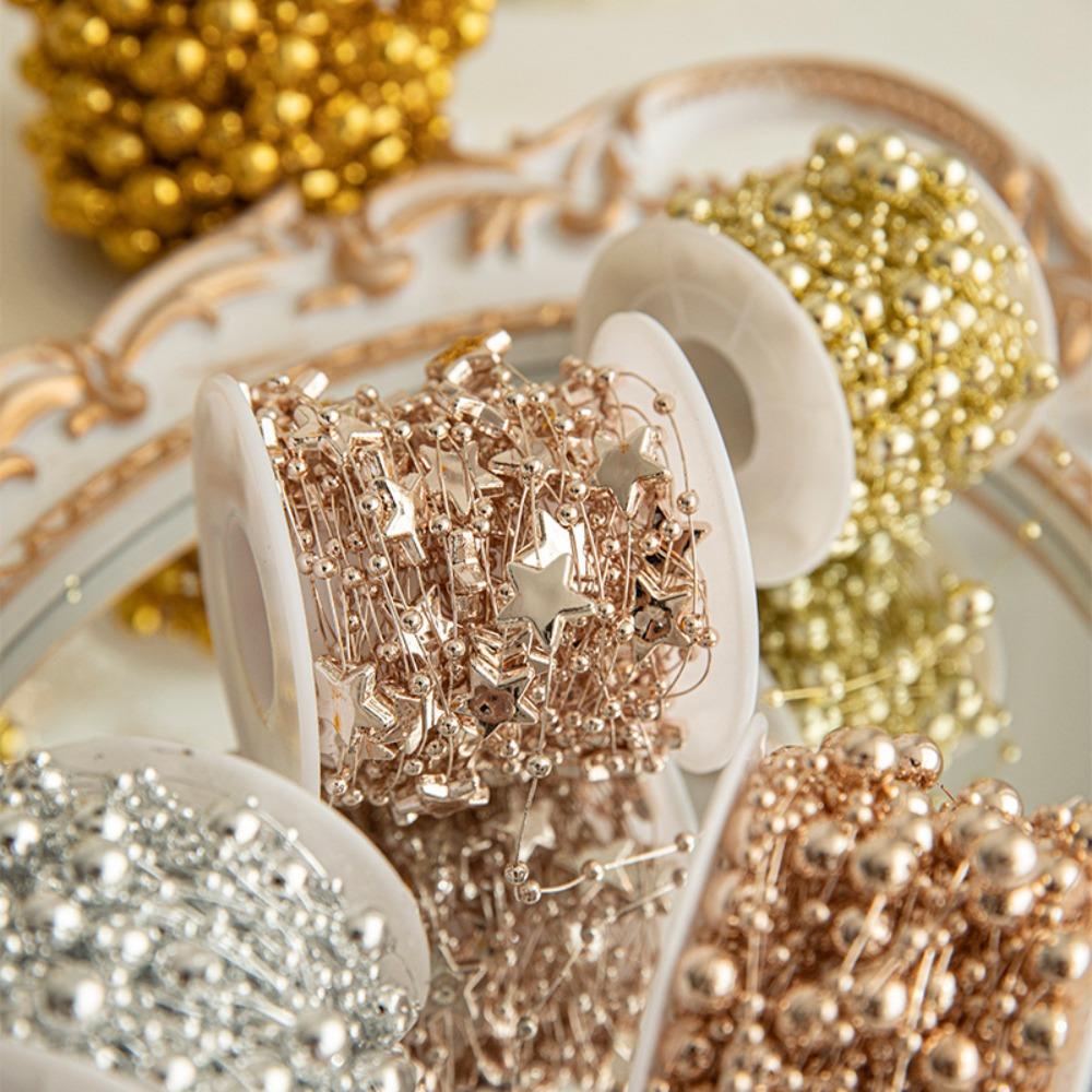 Imitation Pearl Christmas Tree Bead String Artificial Christmas Tree Hanging Ornaments  Bouquet