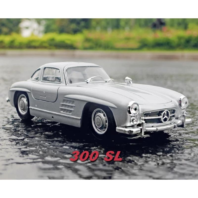 WELLY 1/24 Mercedes Benz 300SL Alloy Scale Model Car Model Diecast Metal Static Collection Children Toy Car Vehicles Gifts