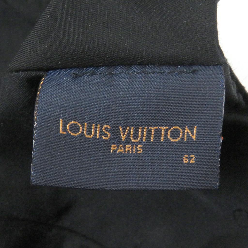 Great LOUIS VUITTON cap Cap Monogram Shadow All Leather Baseball black Cowhide Used