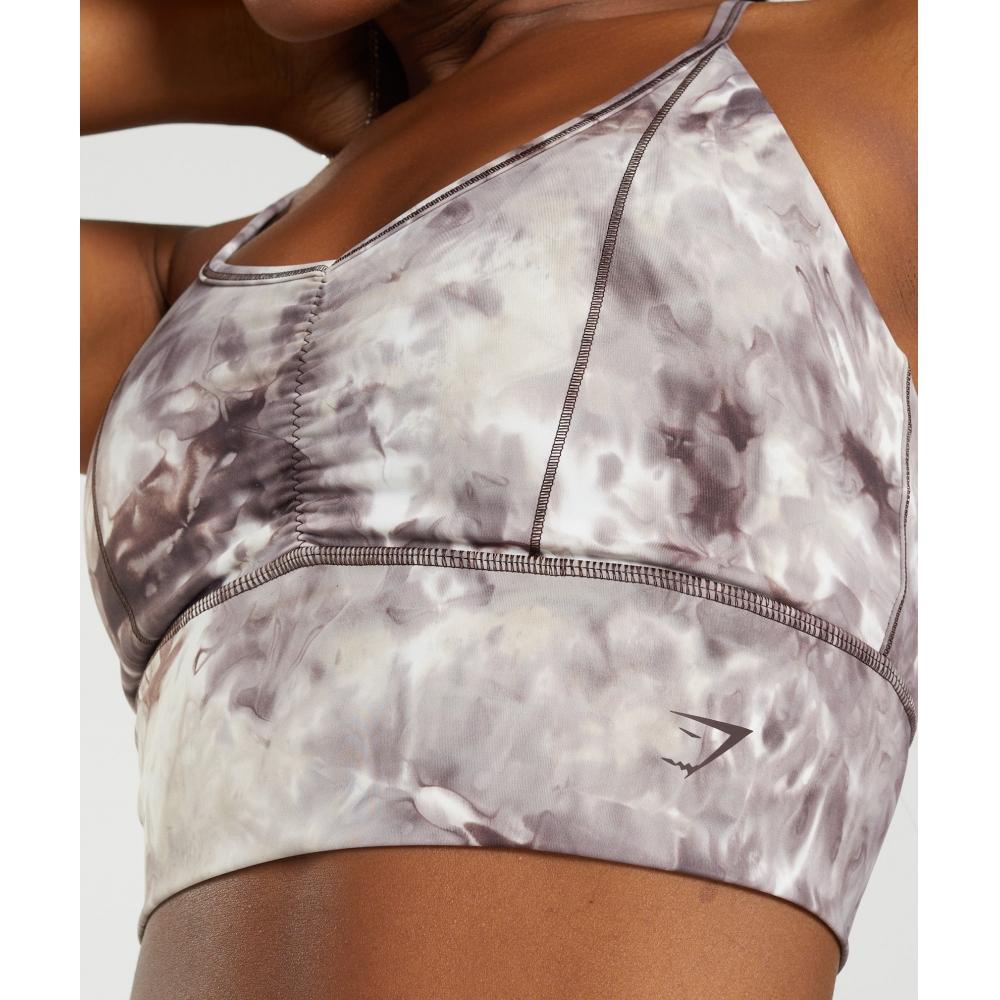 Gymshark Sutien Sport Lung Elevate Maro Ciment Vopsit prin Pulverizare B3a7b Nbqr