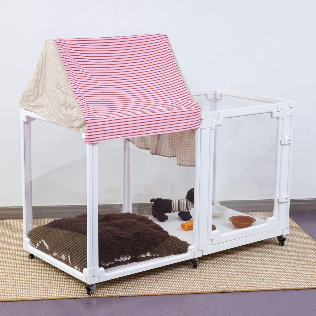 Clear Acrylic Pet Dog Enclosure for Small To Medium Breeds with Anti-Escape Design