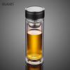 GUOZI Portable Double Wall Glass Tea Infuser Bottle