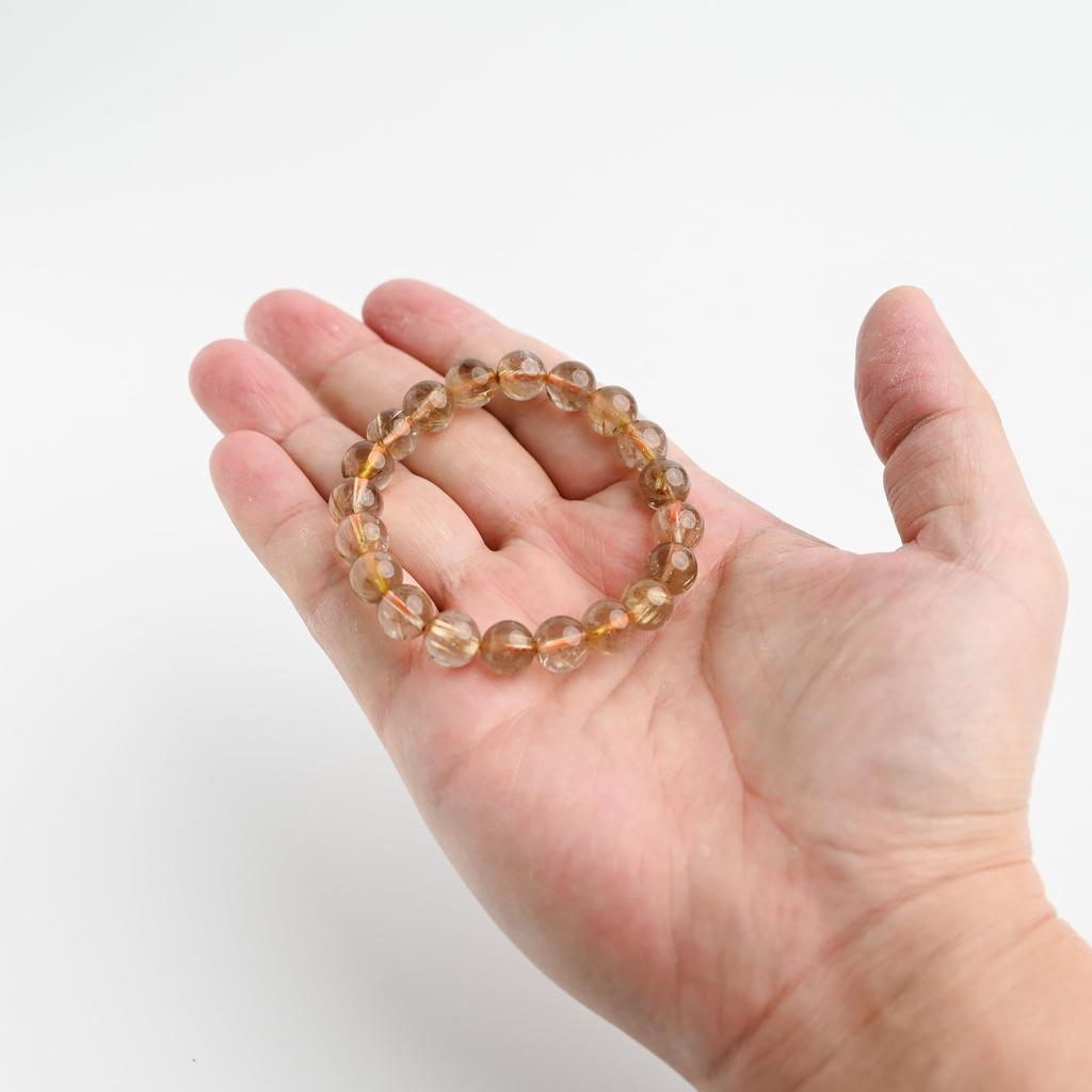 Eigado Jewelry Town Shosenkyo Rutilated Quartz 10mm 16cm Wrist Limited Natural Power Bracelet, Stone, Circumference, One-of-a-Kind, Edition, Stone,