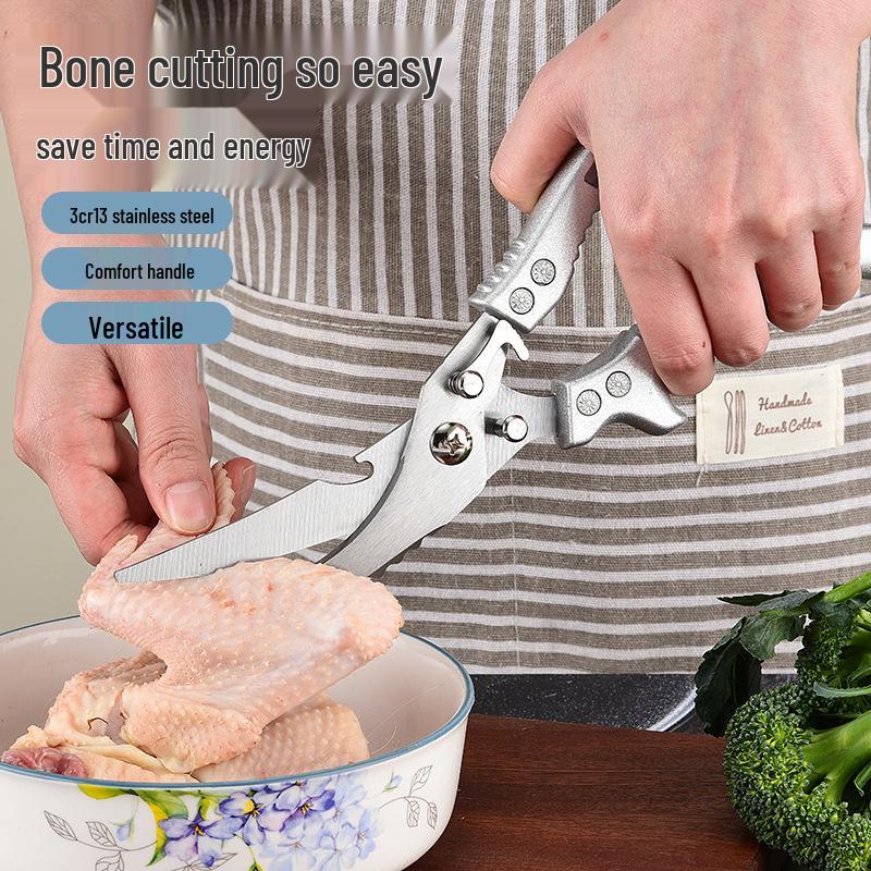 Multi-Functional Stainless Steel Kitchen Shears for Poultry & BBQ
