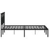 Metal Bed Frame with Headboard Black 120x200 cm