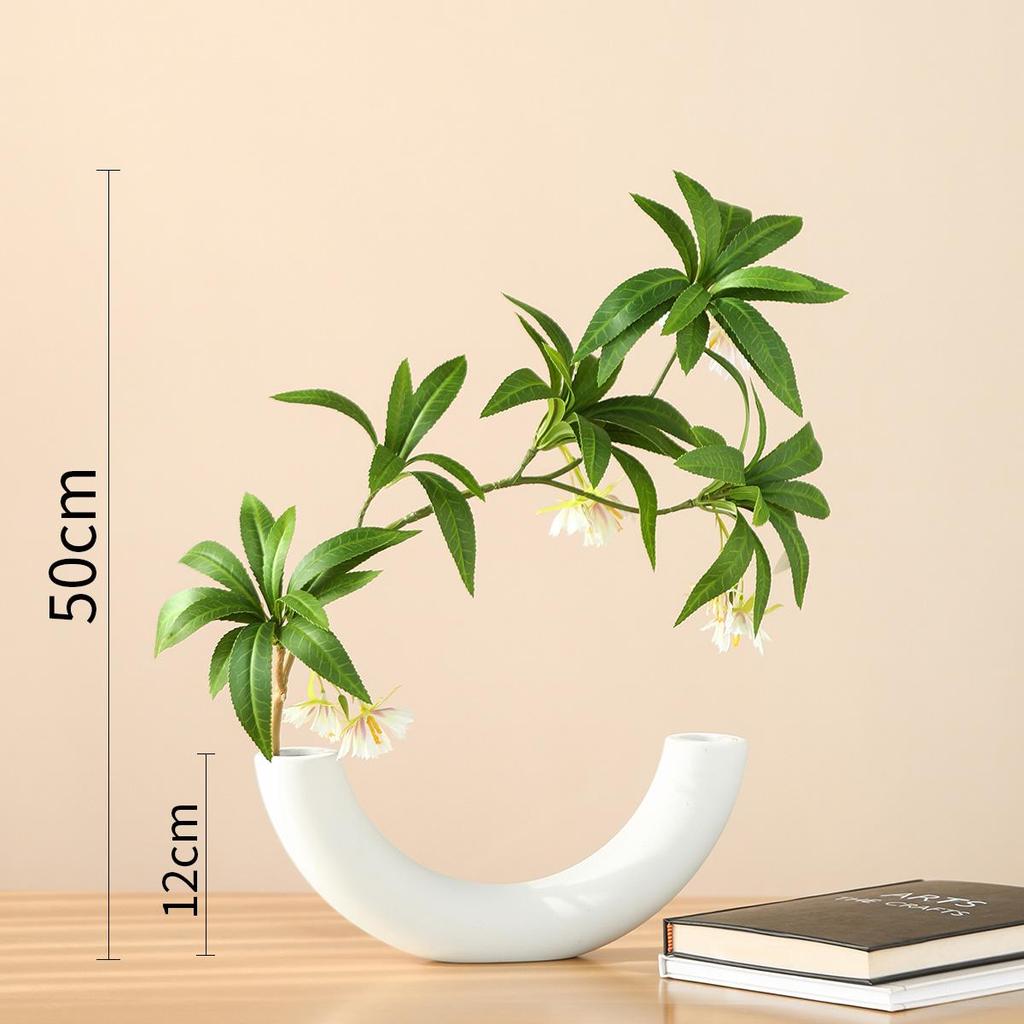 Bionic Green Plant Indoor Ornament: Elegant Artificial Flower for Living Room or Dining Table Decoration