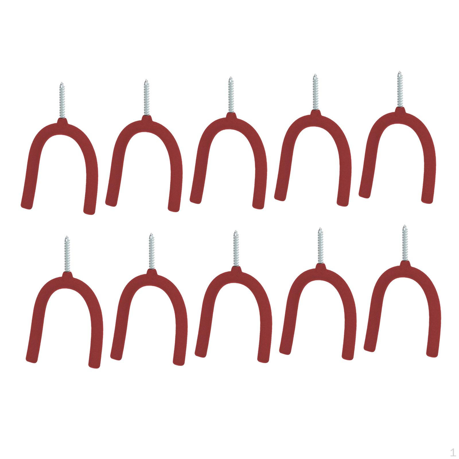 

Настенные крючки для хранения в гараже - упаковка из 10 шт. красный