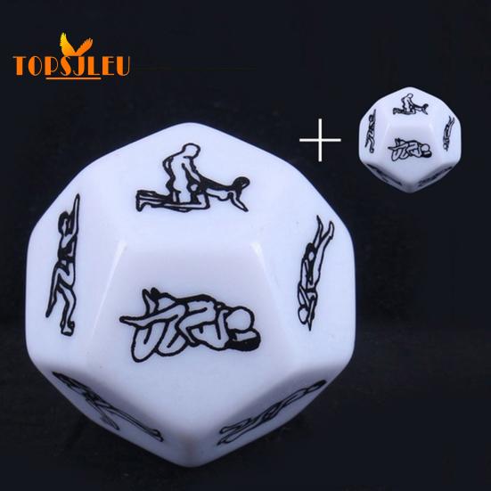 Adult Game Bedroom Funny Toy Dice - 2 Pcs, 12 Sex Love Posture, Flirt, Erotic Role Play