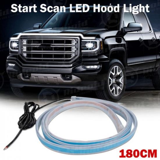 

71 Светодиодная лента для капота автомобиля, наружная, белая, ДХО, для GMC Sierra 1500 2500