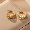 Cross Heart Zirconia Earrings: High-End European & American Luxury Fashion Dangles for Women