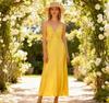 European & American Style Women's Satin V-Neck Spaghetti Strap Midi Dress 2025 - Sexy Fashion for Hot Girls