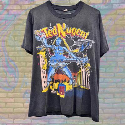 Vintage 80s Ted Nugent T-Shirt Metal Maniac Tee Concert IL587 Unisex T-Shirt