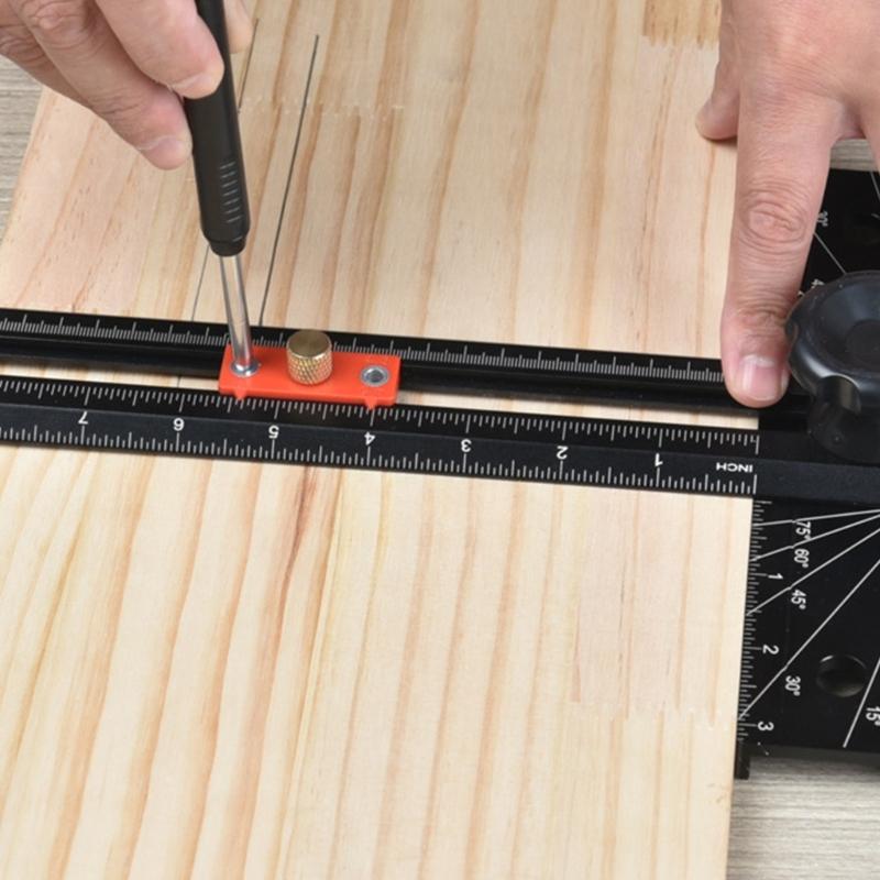Aluminum T Square For Woodworking With Automatic Locking Feature And Multiple Angles Measurement Tool Precisions Ruler