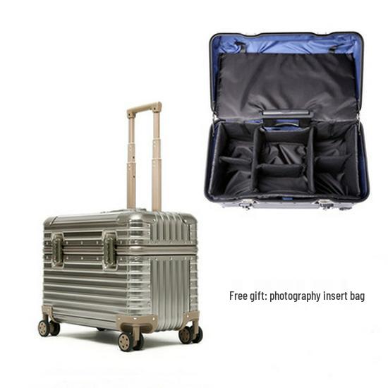 Aluminum-Magnesium Alloy Multi-Functional Carry-on Trolley Suitcase for Photography
