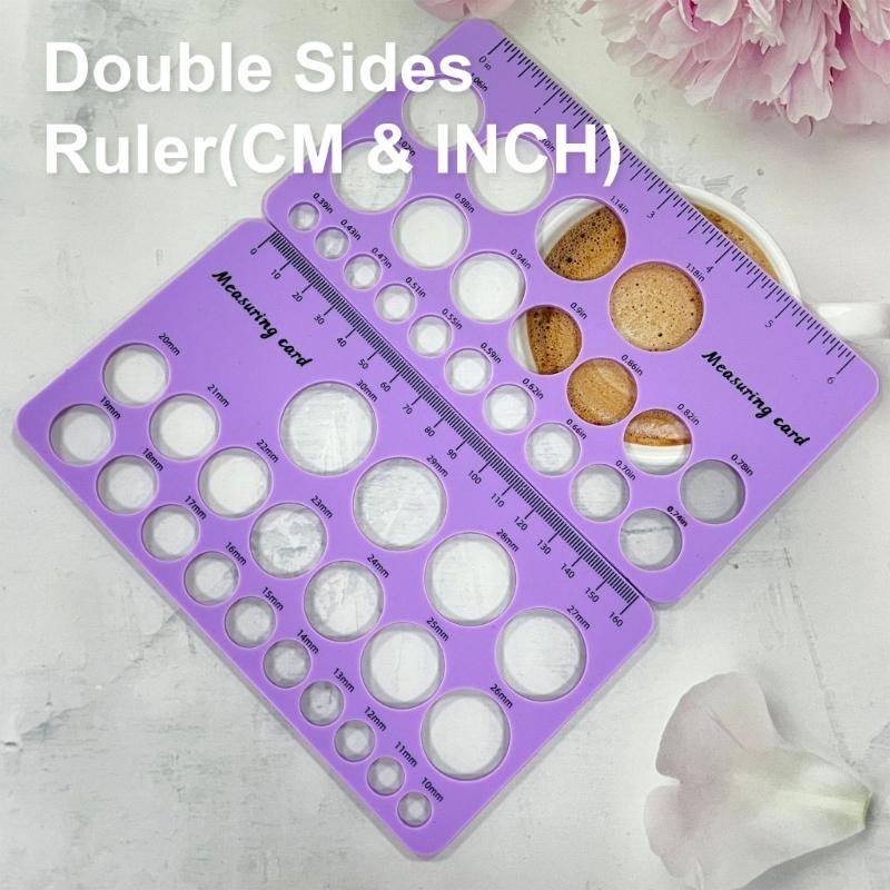 Zacht Food Grade Siliconen Meetinstrument Voor Bepaling van de Tepelmaat Met Dubbele Centimeter- en Inch-schaal