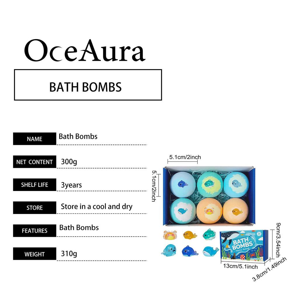 Ocean Series Kids' Fizzy Bath Bombs