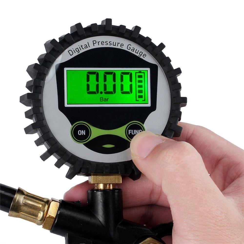 Portable LCD Manometer Pressure Gauge 0-250PSI Air Pressure Gauge  Car