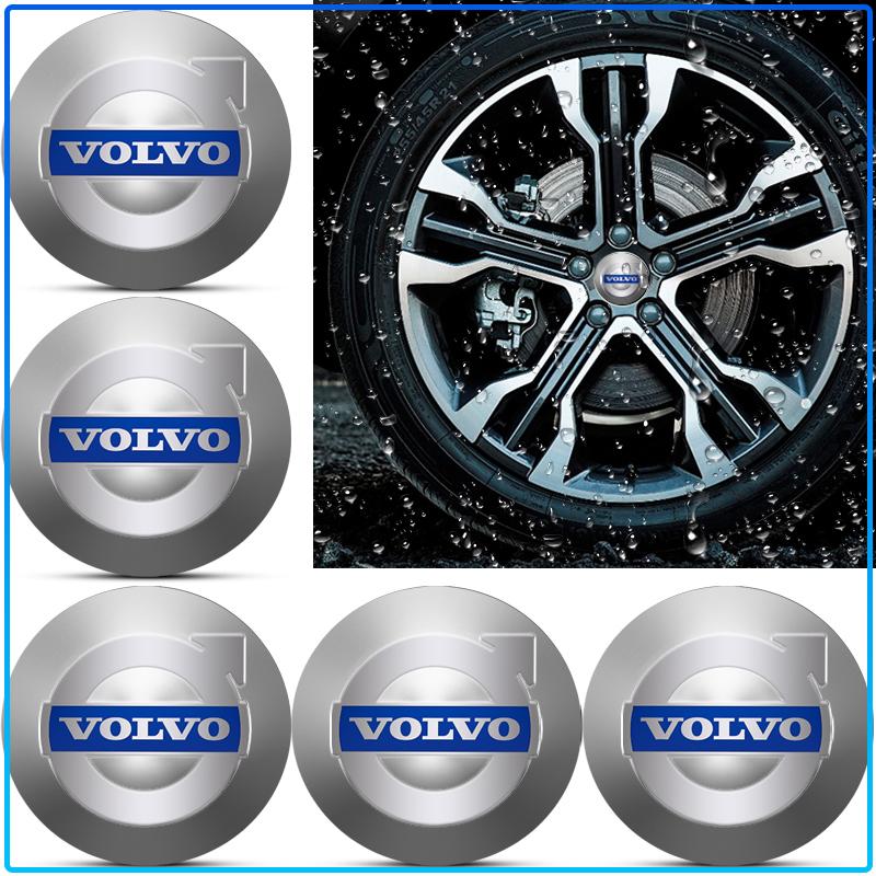 4pcs Car Wheel Center Hub Cap Stickers Rim Cover Emblem Decal For Volvo XC90 XC60 XC70 XC40 V90 V60 V40 C70 C30 S80