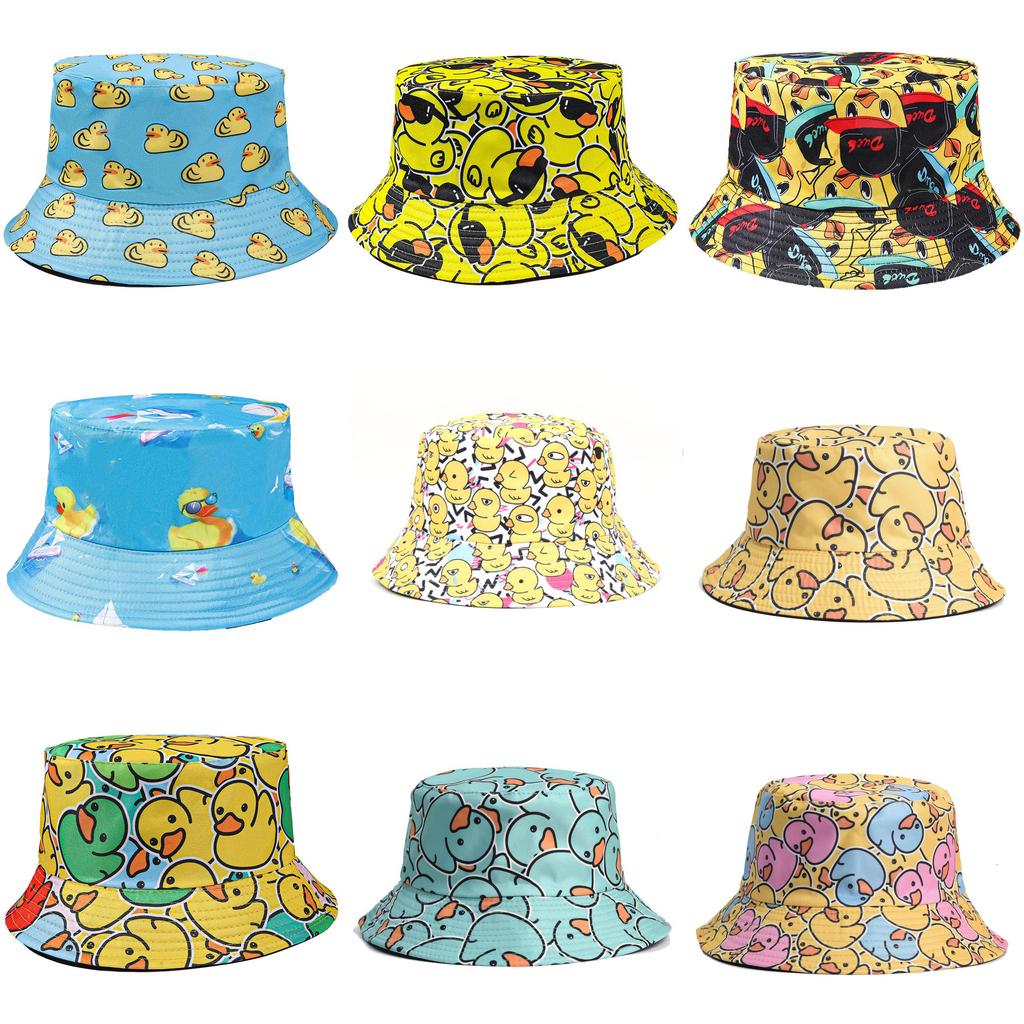 2024 Sommer Wende-Kühl-Entenmuster Outdoor-Sonnenhut Für Männer Und Frauen