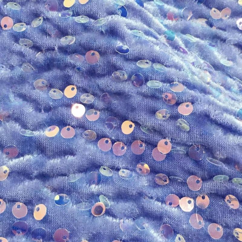 Evening Gowns Encrypt Shining 5mm Sequin Fabric Stretch Velvet Fabrics For DIY Wedding Elegant Party Dresses handmade DIY, etc