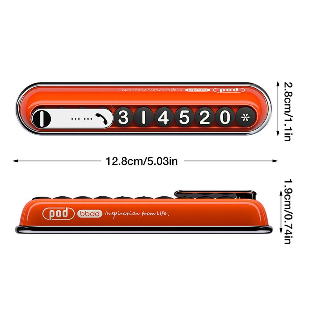 Temporary Parking Number Plate Temporary Telephone Number Plate Noctilucous Display Waterproof Sign For Car Dashboard Family
