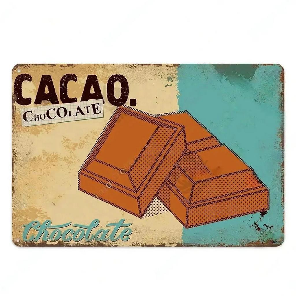 Metal Tin Signs Plaque Chocolate Fortin Wall Decoration Vintage Iron Painting Art Posters for Man Cave Home Cafe Garden Club Bar