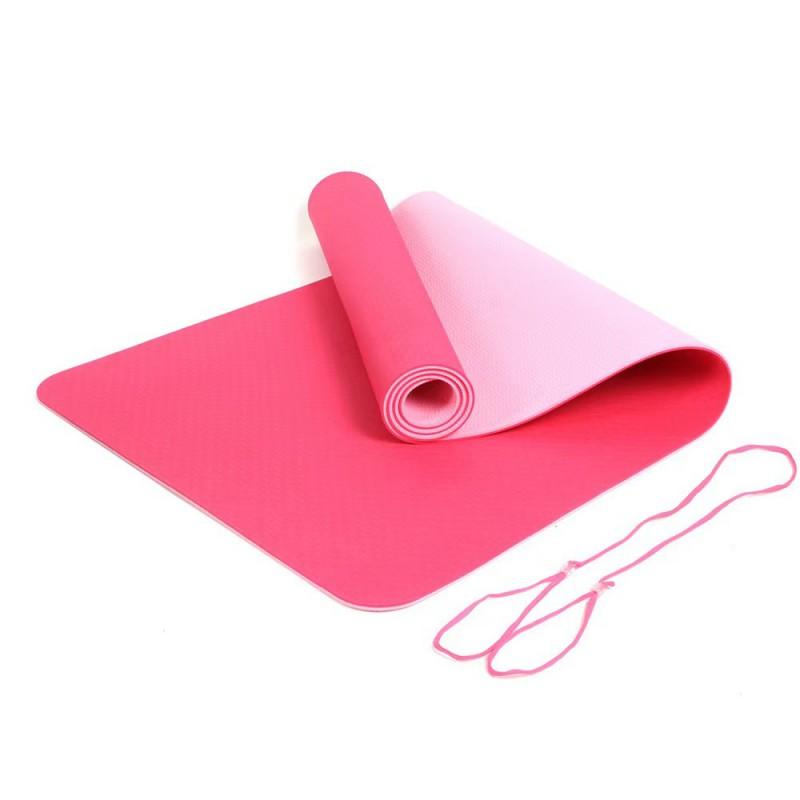 Extra Thick TPE Yoga Mat 6mm Non-Slip Exercise Beginners Women Home Fitness Gym