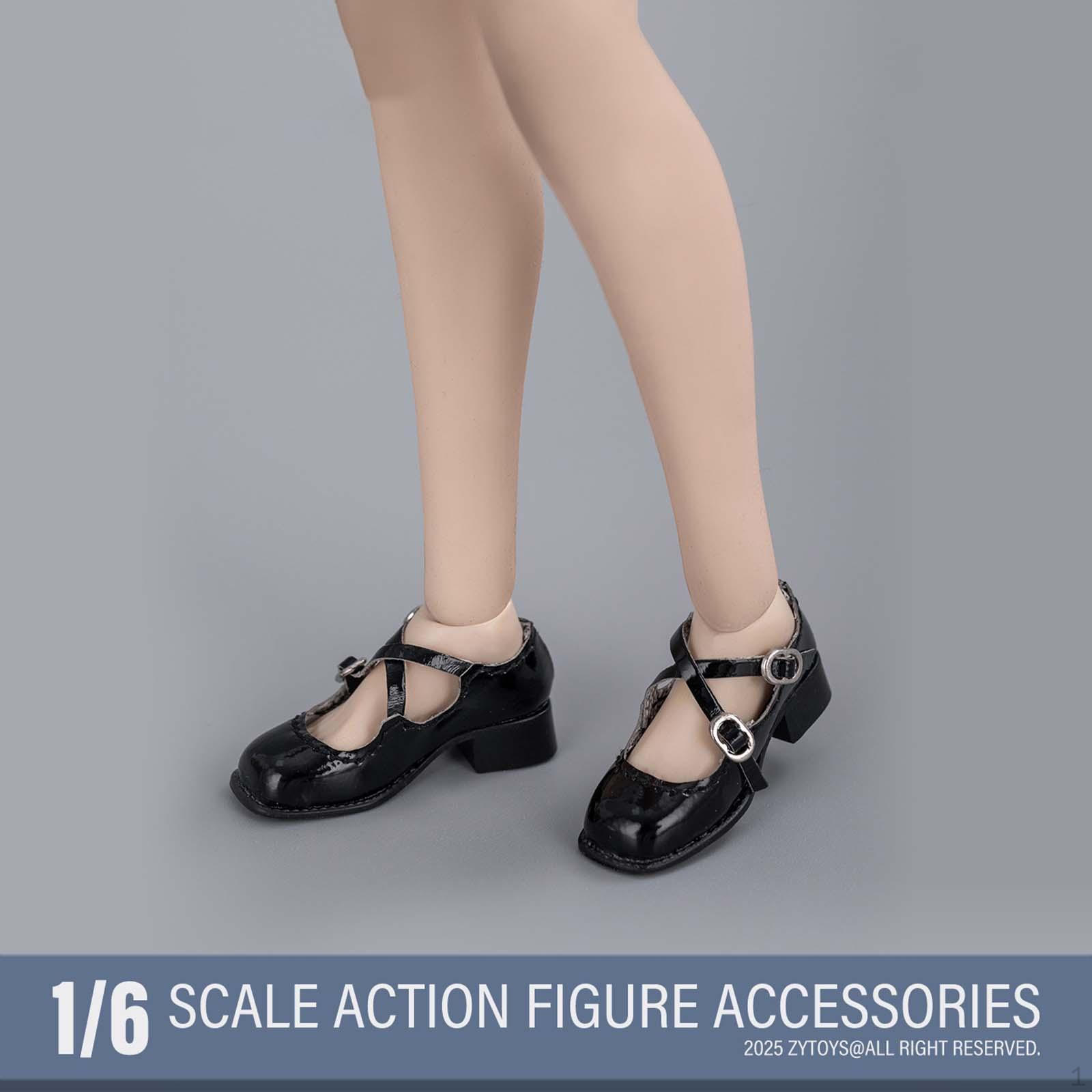 

Туфли на низком каблуке Обувь Мода Круглый носок для 1:Тело 6 фигур black