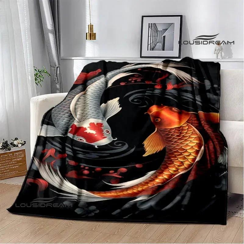 3D Fish Cute Printed Blankets Warm Flannel Blankets Soft and Comfortable Blanket Bed Linings Blankets for Beds Birthday Gift