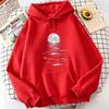 2026 Retro Moon Graphic Printed Women Hoodie Loose Soft Spring Autumn Winter Casual Sweatshirt Women Long Sleeve Pocket Pullover