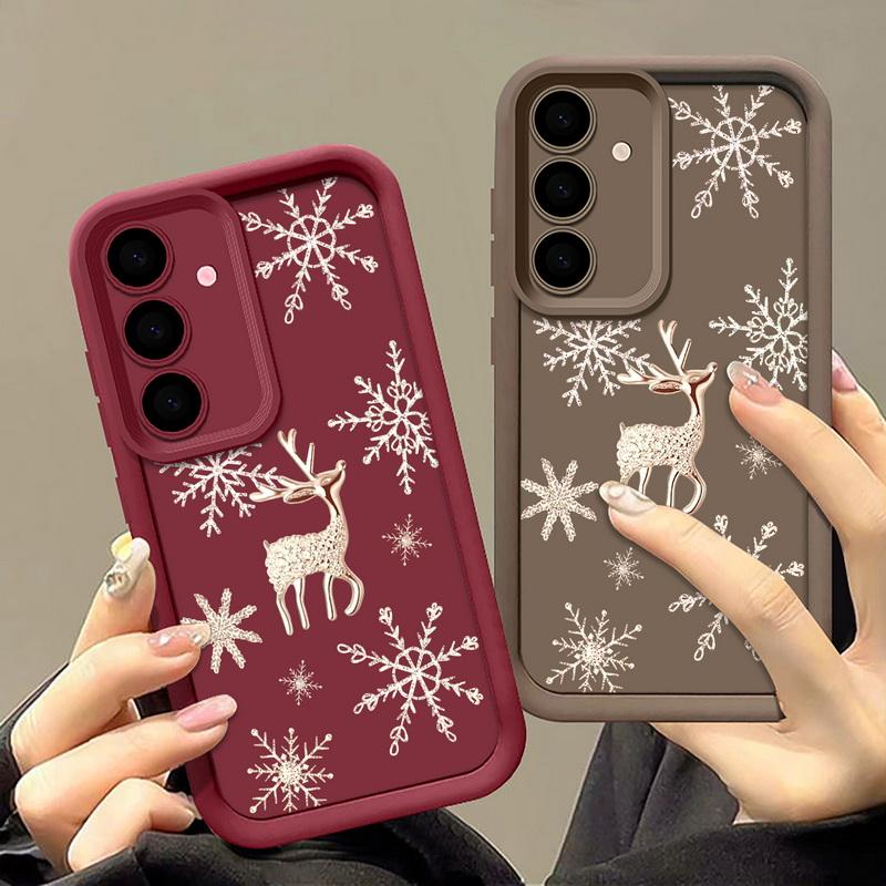 Beautiful Elk Print TPU Phone Case For Samsung Galaxy A17 A56 A16 A55 A15 A25 A36 A26 5G S25 Edge S23 S24 Ultra S24 S25 FE Cover