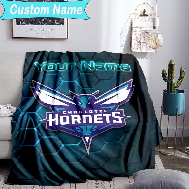 Custom Name Blanket Charlotte Logo Art Blanket Bedding Blanket for Travel, Camping, Living Rooms, Offices, Sofas, Fan Christmas gift