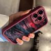 Red Sunset Beach Wave Pattern Phone Case for iPhone 17 16 15 14 Pro Max 13 12 11 XS X XR 7 8 Plus 16E 17 Air Soft Silicone Cover