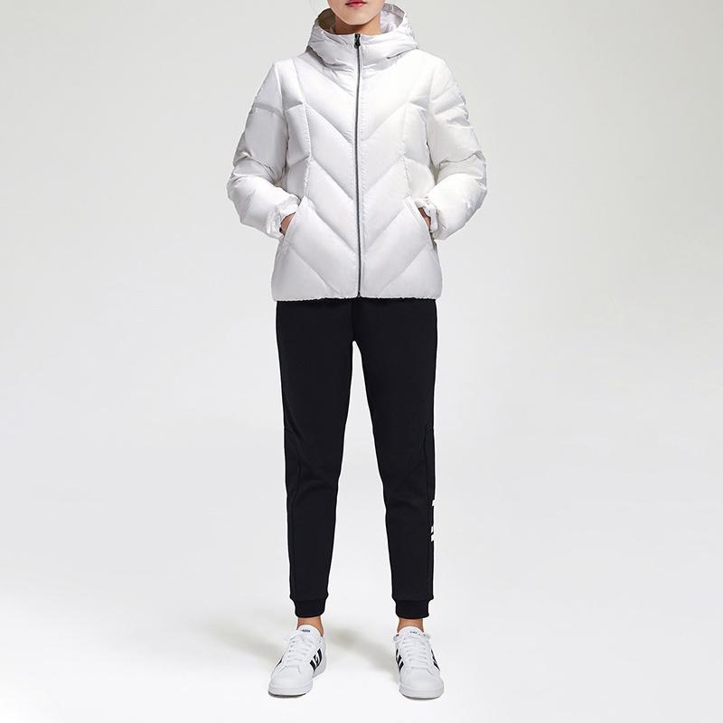Adidas Neo Sports Casual Breathable Hooded Jacket Down Coat Winter Women Outerwear White DU2359