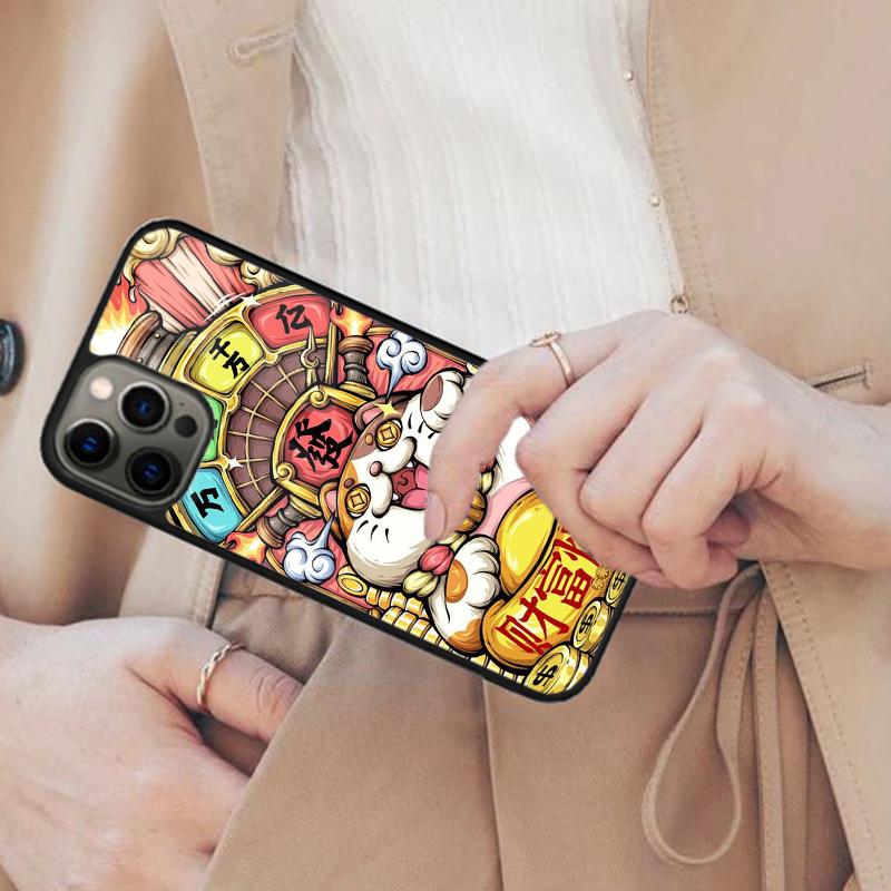 Creative lucky money cat Magnetic Phone Case For APPLE iPhone 17 Air 16 14 13 12 Pro Max 15 Plus Wireless Charge MagSafe Cover