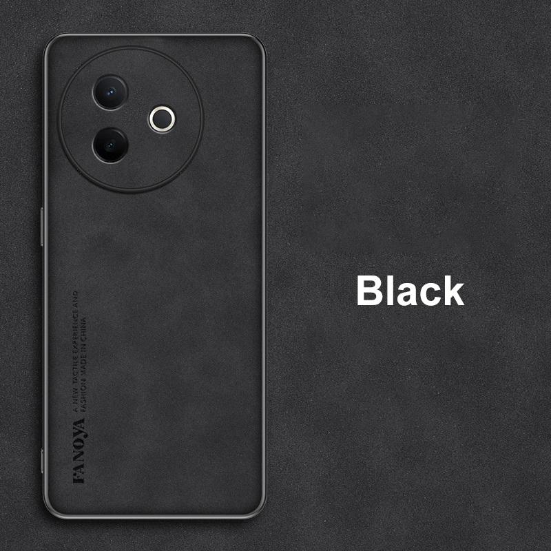 For Vivo Y39 5G Case Luxury PU Leather Phone Case For Vivo Y300i Back Cover Matte Silicone Shockproof Full Protection Coque