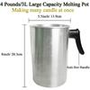 Candle Making Pouring Cup Dripless Pouring Spout Heat-Resistant Handle 101.4oz Wax Melting Cup for Candle Making