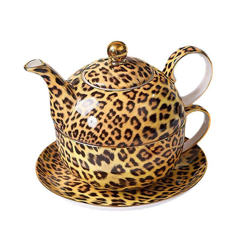 

Ceramic Coffee Set Teaware Leopard Portable Nordic Phnom Penh Single Teapot Cup Tea Set Mug Drinkware Home Bar Kitchen Supplies леопардовий