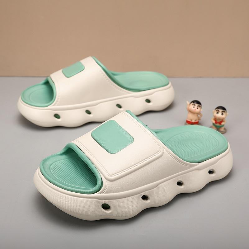 

Home Men Slippers 4CM Thick Soft Sole Breathable Mute Sandals Summer Walk Beach Holiday Light Casual Sandals for Women Pantuflas 36-37