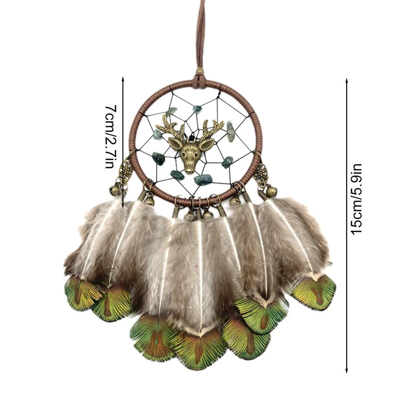 Car Charm For Rear View Mirror Feathers Car Mirror Decor Car Ornament Decoration Retro Car Rear View Mirror Accessories Car