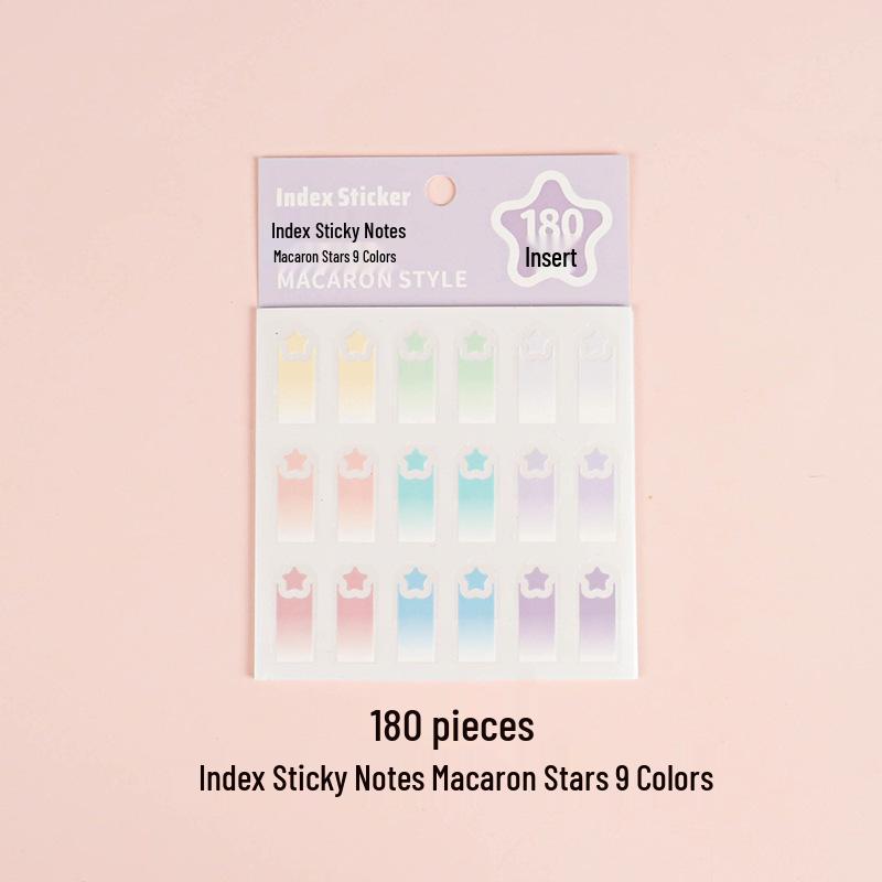 Gradient Cartoon Writable Transparent Sticky Notes & Index Tab Labels