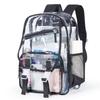 Large Transparent PVC Backpack Water Resistant Clear School Bag for Stadium Gym Work and Travel