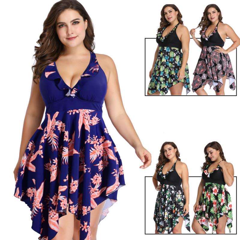 High Waist Women Bikini Set Plus Size Print Swimwear Drees buy from 21 on Joom
